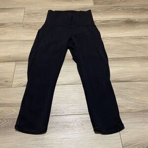 Lululemon Leggings Capri Black Women's Size 2 Compression Pants‎